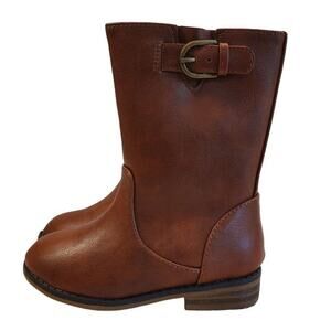 Cat & Jack Brown Boots Toddler Leather Boots Toddler Winter Boots Size 5